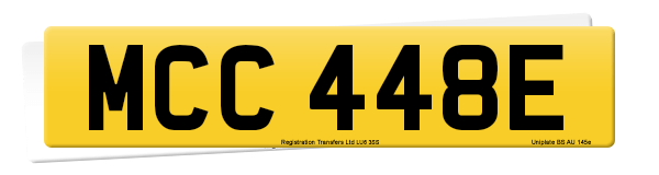Registration number MCC 448E